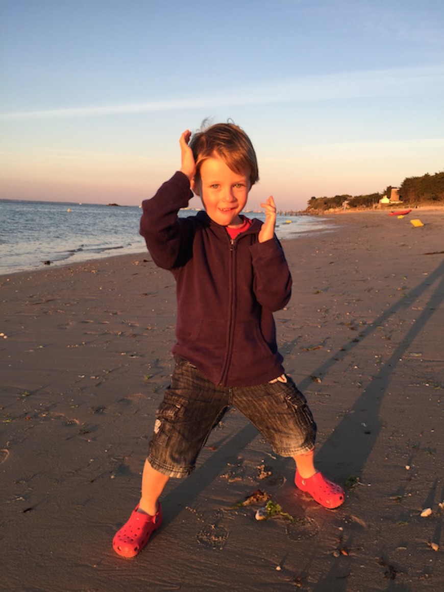 Laura, 16 mois et Charlie à Noirmoutier